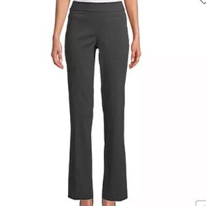 Liz Claiborne Lisa Straight Fit Straight Trouser Charcoal Heather